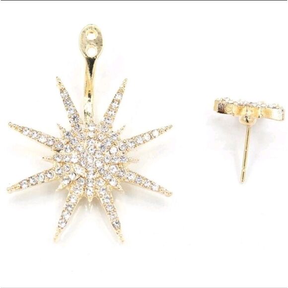 3 for $26 - Crystal Starburst Dangle Earrings - Picture 3 of 4